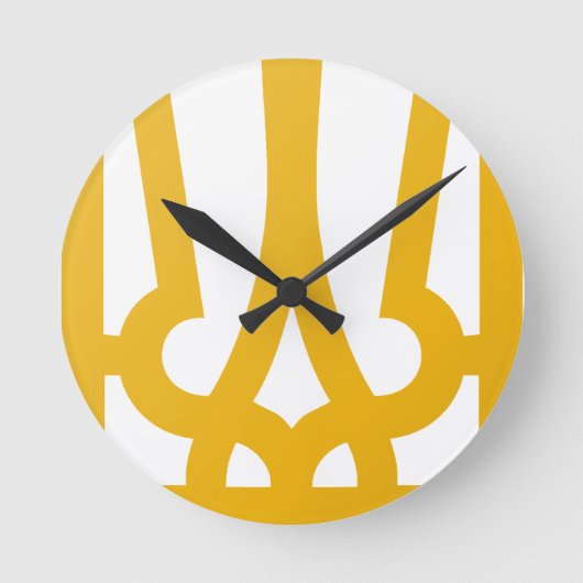 Golden Trident Clock Runde Wanduhr (Vorderseite)