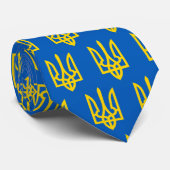 Golden Trident of Ukraine Blue Krawatte (Gerollt)