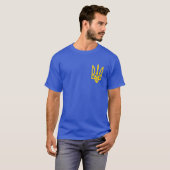 Golden Trident of Ukraine Blue T-Shirt (Vorne ganz)