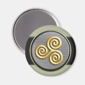 Golden Triskele Magnet (Vorderseite/Rückseite)