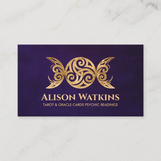 Golden Triskele - Triple Moon Visitenkarte (Vorderseite)