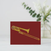 Golden Trombone Postkarte (Stehend Vorderseite)