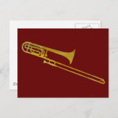 Golden Trombone Postkarte (Vorne/Hinten)