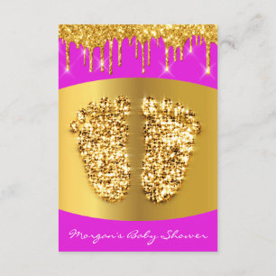 Golden Tropfens Royal Lux Baby Dusche Foot Pink Gi Einladung