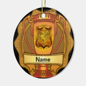 Golden Trophy individuelle Name Keramik Ornament (Links)