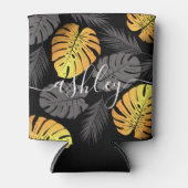 Golden Tropical Blätter Dosenkühler (Vorderseite)