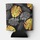 Golden Tropical Blätter Dosenkühler (Rückseite)