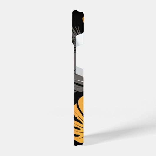 Golden Tropical Blätter iPhone Hülle (Linke Seite)