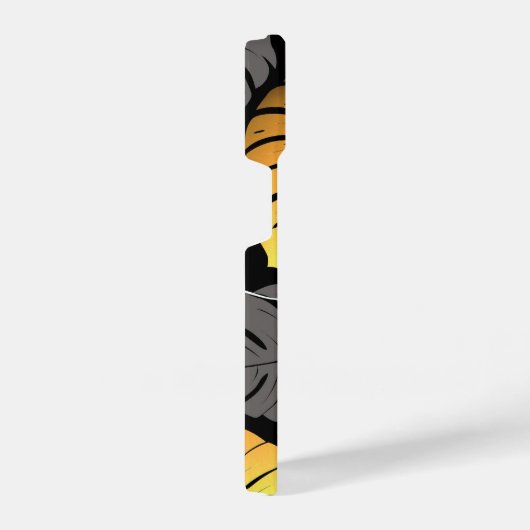 Golden Tropical Blätter iPhone Hülle (Rechte Seite)