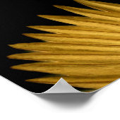 Golden Tropical Blätter: Licuala Elegance Poster (Ecke)