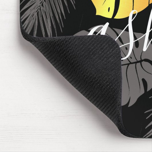 Golden Tropical Blätter Mousepad (Ecke)