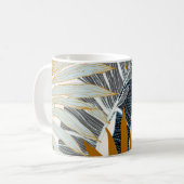 Golden Tropical Blätter Silhouette Kaffeetasse (Vorderseite Links)