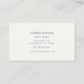 Golden Tropical Floral Watercolor Business Card Visitenkarte (Rückseite)