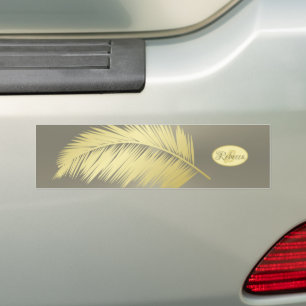 Golden Tropical Palm Blätter Autoaufkleber