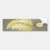 Golden Tropical Palm Blätter Autoaufkleber (Vorne)
