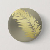 Golden Tropical Palm Blätter Button (Vorderseite)