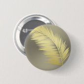Golden Tropical Palm Blätter Button (Vorne & Hinten)