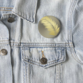 Golden Tropical Palm Blätter Button