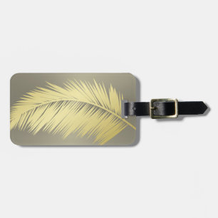 Golden Tropical Palm Blätter Gepäckanhänger
