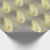 Golden Tropical Palm Blätter Geschenkpapier (Ecke)