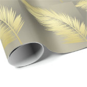 Golden Tropical Palm Blätter Geschenkpapier (Rolleneckpunkt)