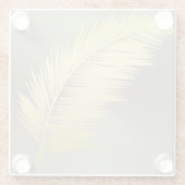 Golden Tropical Palm Blätter Glasuntersetzer (Rückseite)