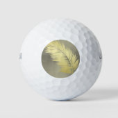 Golden Tropical Palm Blätter Golfball (Vorderseite)