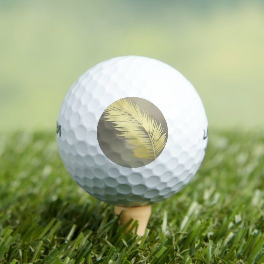 Golden Tropical Palm Blätter Golfball (Insitu T-Shirt)