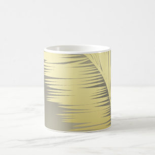 Golden Tropical Palm Blätter Kaffeetasse