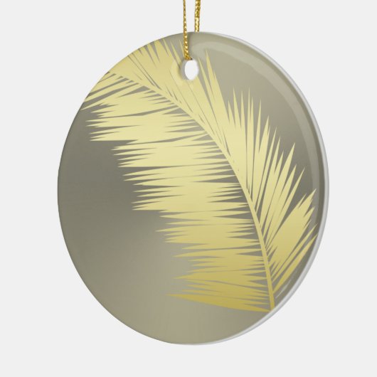 Golden Tropical Palm Blätter Keramik Ornament (Links)