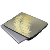 Golden Tropical Palm Blätter Laptopschutzhülle (Vorne Knopf)