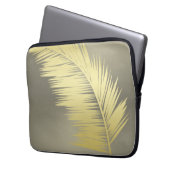 Golden Tropical Palm Blätter Laptopschutzhülle (Vorderseite Links)