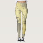 Golden Tropical Palm Blätter Leggings (Vorderseite)