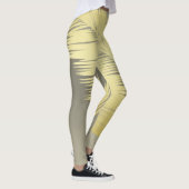 Golden Tropical Palm Blätter Leggings (Rechts)