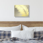 Golden Tropical Palm Blätter Leinwanddruck (Insitu (Schlafzimmer))