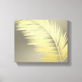 Golden Tropical Palm Blätter Leinwanddruck (Vorderseite)
