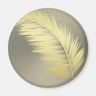Golden Tropical Palm Blätter Magnet