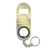 Golden Tropical Palm Blätter Mini Flaschenöffner (Rückseite)