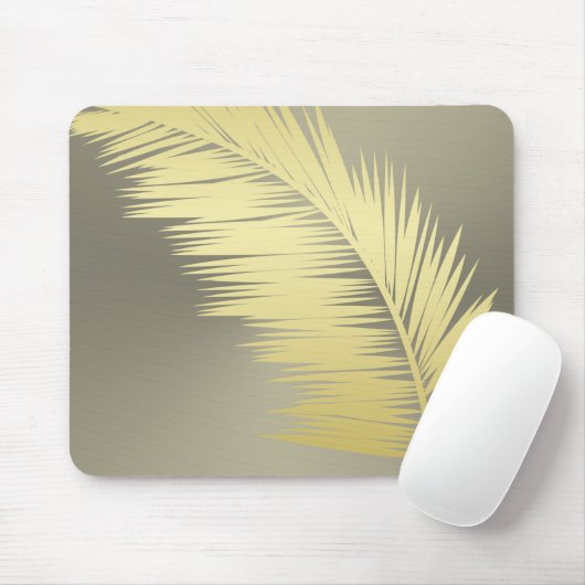 Golden Tropical Palm Blätter Mousepad (Mit Mouse)