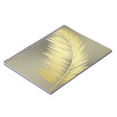 Golden Tropical Palm Blätter Notizblock (Linke Seite)