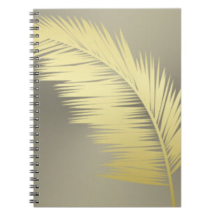 Golden Tropical Palm Blätter Notizblock