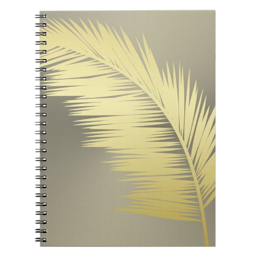Golden Tropical Palm Blätter Notizblock (Vorderseite)