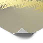 Golden Tropical Palm Blätter Poster (Ecke)