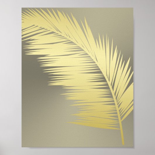 Golden Tropical Palm Blätter Poster (Vorne)