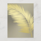Golden Tropical Palm Blätter Postkarte (Vorderseite)