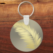Golden Tropical Palm Blätter Schlüsselanhänger (Vorderseite)