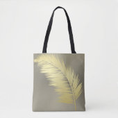 Golden Tropical Palm Blätter Tasche (Vorderseite)