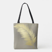 Golden Tropical Palm Blätter Tasche (Rückseite)