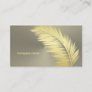 Golden Tropical Palm Blätter Visitenkarte