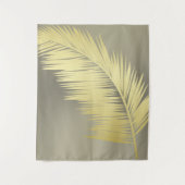 Golden Tropical Palm Blätter Wandteppich (Vorderseite)